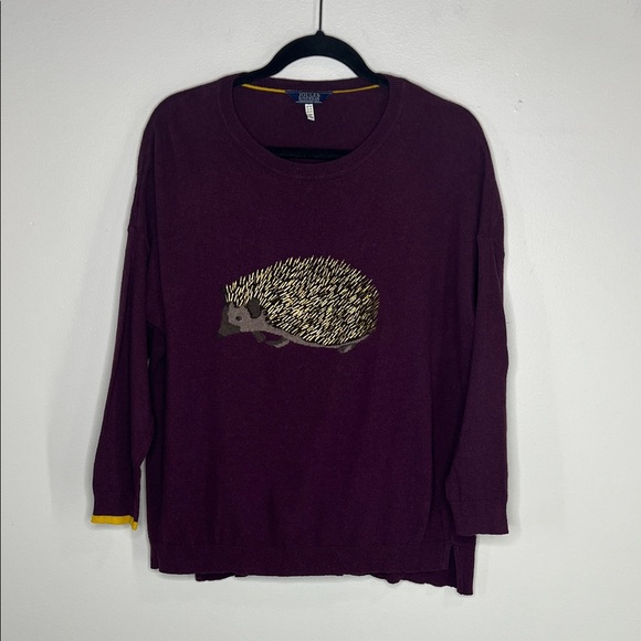 Joules Knitwear Beaded Hedgehog Knit jumper Sweater size US 10 - Picture 2 of 15